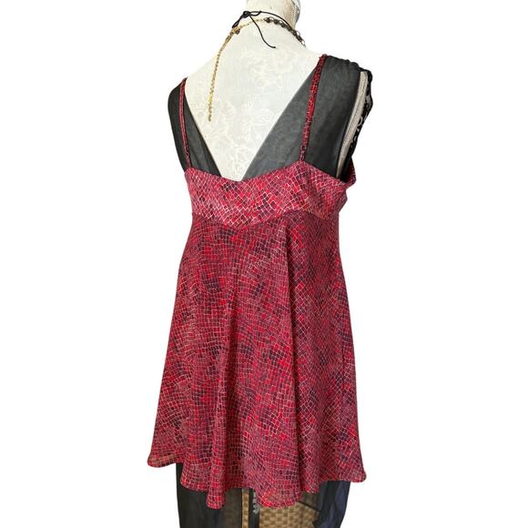 Victoria’s Secret Red Snakeskin Lace Slip Dress – Size Small - Picture 3 of 6